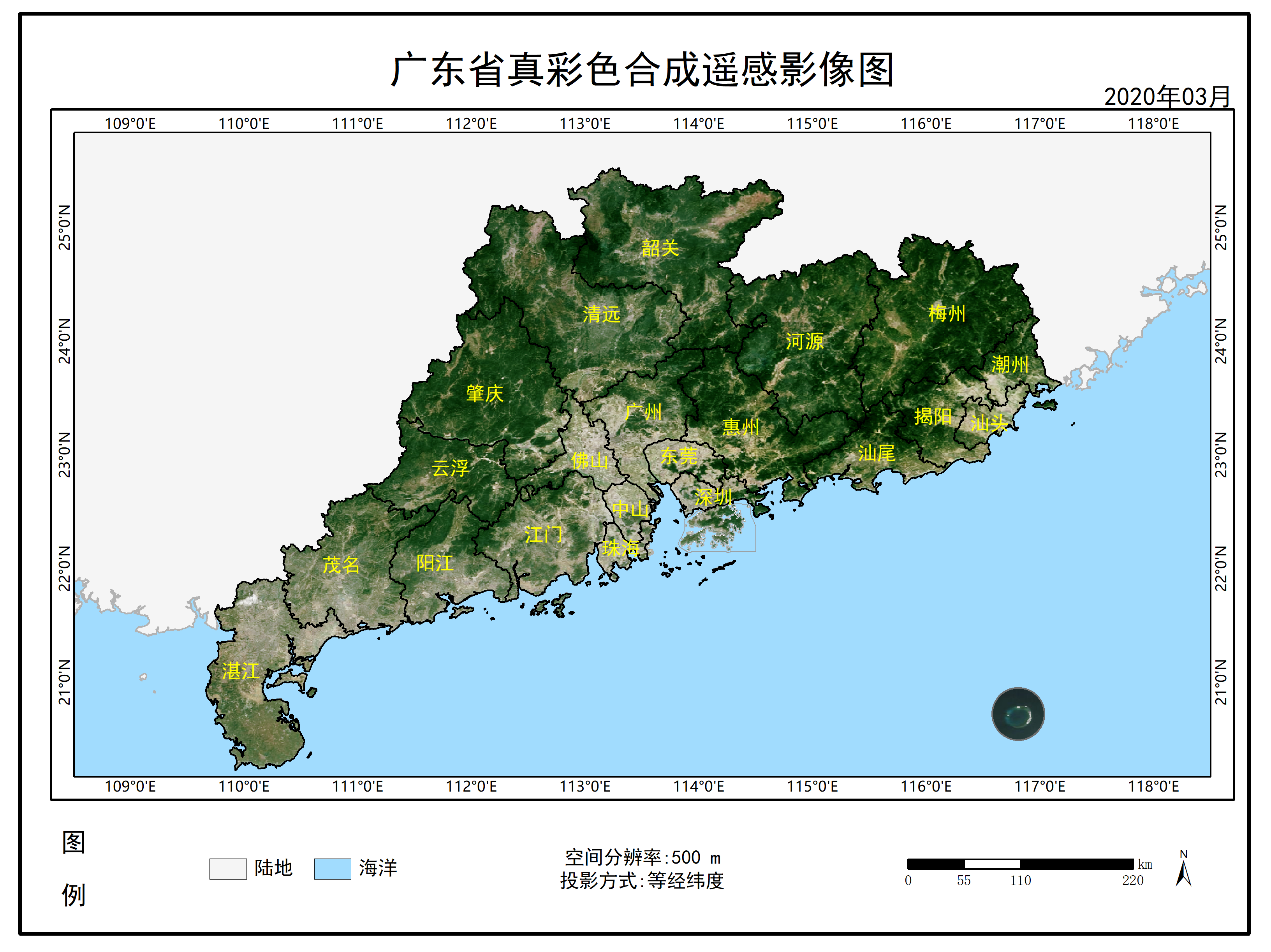 广东春耕卫星图,看看有啥新变化?