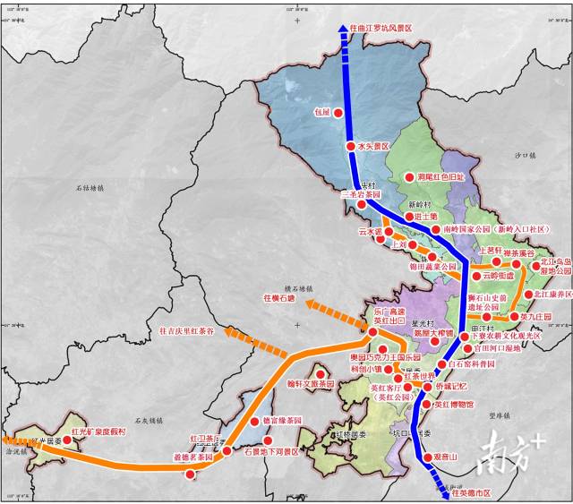 英红镇乡村振兴空间规划图——乡村振兴风貌带。通讯员供图