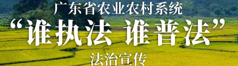 广东省农业农村系统“谁执法 谁普法”法治宣传