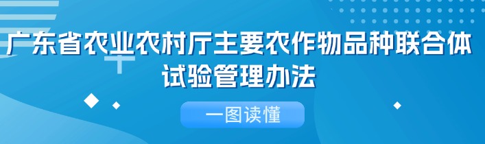 一图读懂《广东省农业农村厅主要农作物品种联合体试验管理办法》