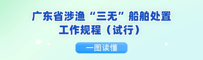 一图读懂《广东省涉渔“三无”船舶处置工作规程（试行）》